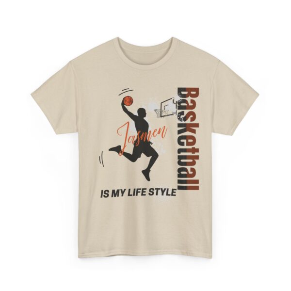 Playing Basketball Shirt, Unisex Heavy Cotton Tee, Ideal for Sports & Casual Wear, Perfect Gift for Basketball Lovers - Image 4