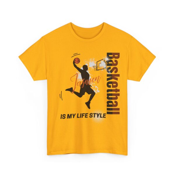 Playing Basketball Shirt, Unisex Heavy Cotton Tee, Ideal for Sports & Casual Wear, Perfect Gift for Basketball Lovers - Image 8