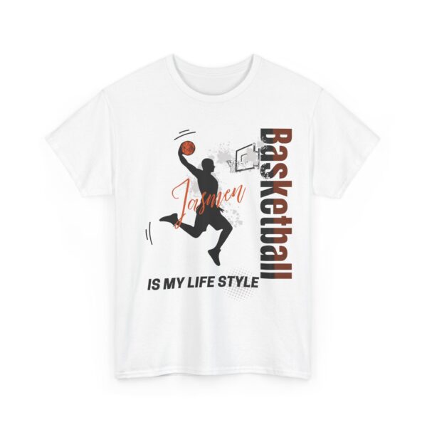 Playing Basketball Shirt, Unisex Heavy Cotton Tee, Ideal for Sports & Casual Wear, Perfect Gift for Basketball Lovers - Image 9