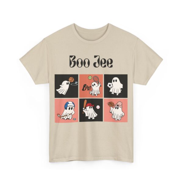 Boo Shirt, Comfy Heavy Cotton Tee for Halloween Celebrations, Ideal Gift for Spooky Vibes Enthusiasts - Image 5