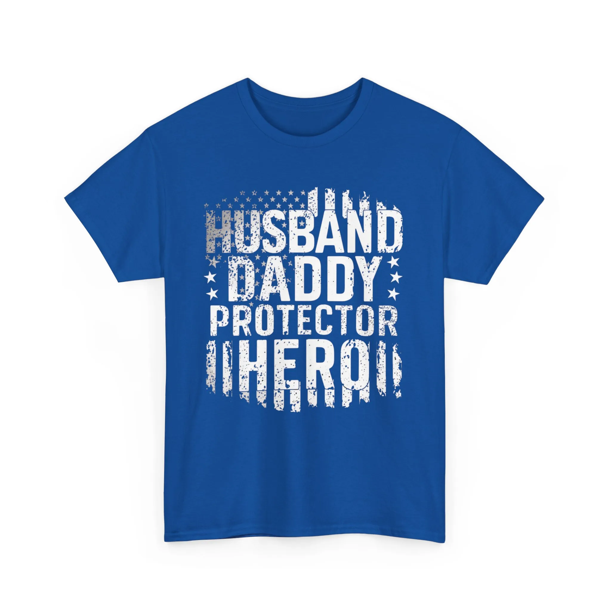 Husband Daddy Protector Hero Shirt, Unisex Heavy Cotton Tee for Father's Day, Perfect Gift for Patriotic Dads - Image 7