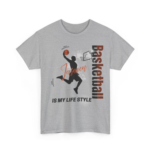 Playing Basketball Shirt, Unisex Heavy Cotton Tee, Ideal for Sports & Casual Wear, Perfect Gift for Basketball Lovers - Image 10