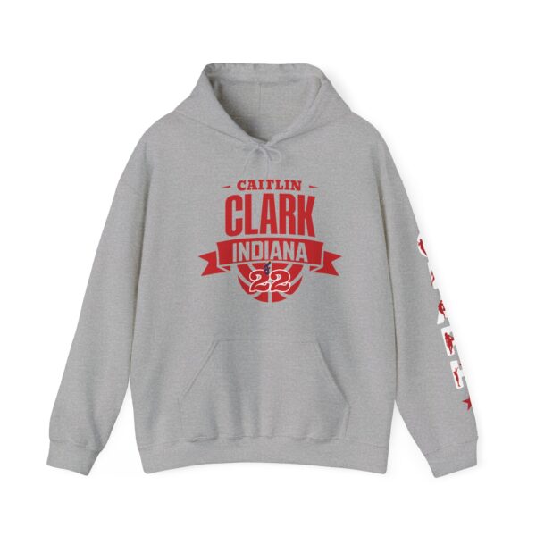 Caitlin Clark Hooded Sweatshirt, Caitlin Clark 22 Indiana Hoodie, Caitlin Clark Basketball Hoodie, Caitlin Clark 22 Unisex Hoodie Sweater - Image 4