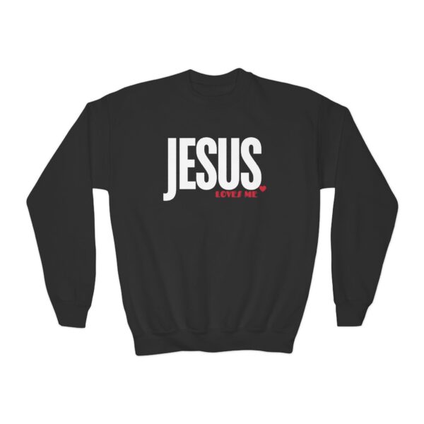 Jesus loves me Youth Crewneck Sweatshirt, Boys Girls Youth Sweatshirt,Christian Youth Sweatshirt, Religious Kid Christian Gifts, - Image 7