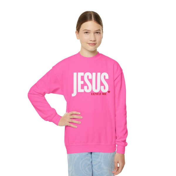 Jesus loves me Youth Crewneck Sweatshirt, Boys Girls Youth Sweatshirt,Christian Youth Sweatshirt, Religious Kid Christian Gifts, - Image 8