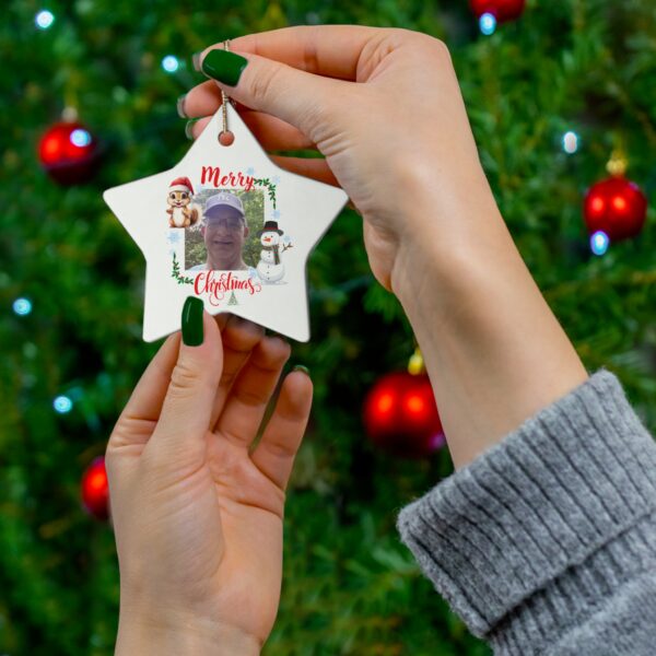 Personalize Ceramic Ornament, 4 Shapes, Photo Ornament - Image 3