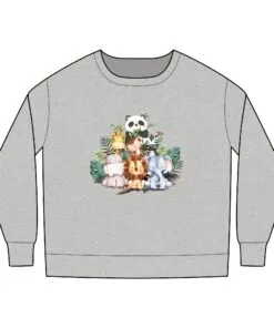 Alternative view of Safari Animals Toddler Sweatshirt, Vintage Kids Knit Safari Animal Sweaters, African Safari Animals
