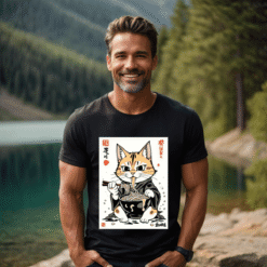 Kawaii Cat Ramen Anime Lovers T-Shirt, Ramen Cat Shirt, Cute Noodle Cat Sweatshirt, Kawaii Japanese Anime Cat Shirt