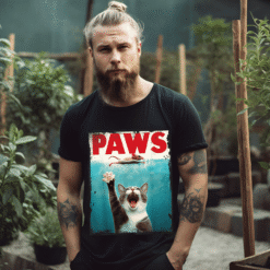 Cat Paws Graphic Tee, Cute Cat Shirt for Pet Celebrations and Gifts, Fun Unisex Heavy Cotton Tee for Animal Lovers