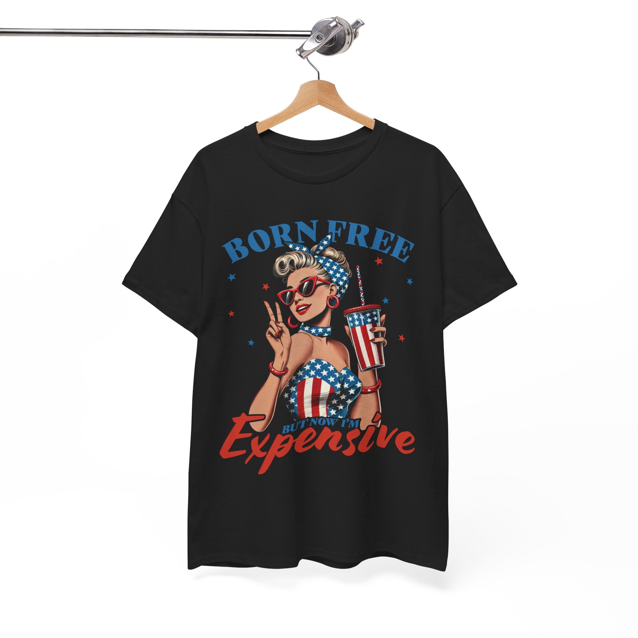 Born Free Graphic Tee - Vintage Style Unisex Cotton Shirt for Summer Celebrations, 4th of July, BBQs, and Everyday Wear - Image 6