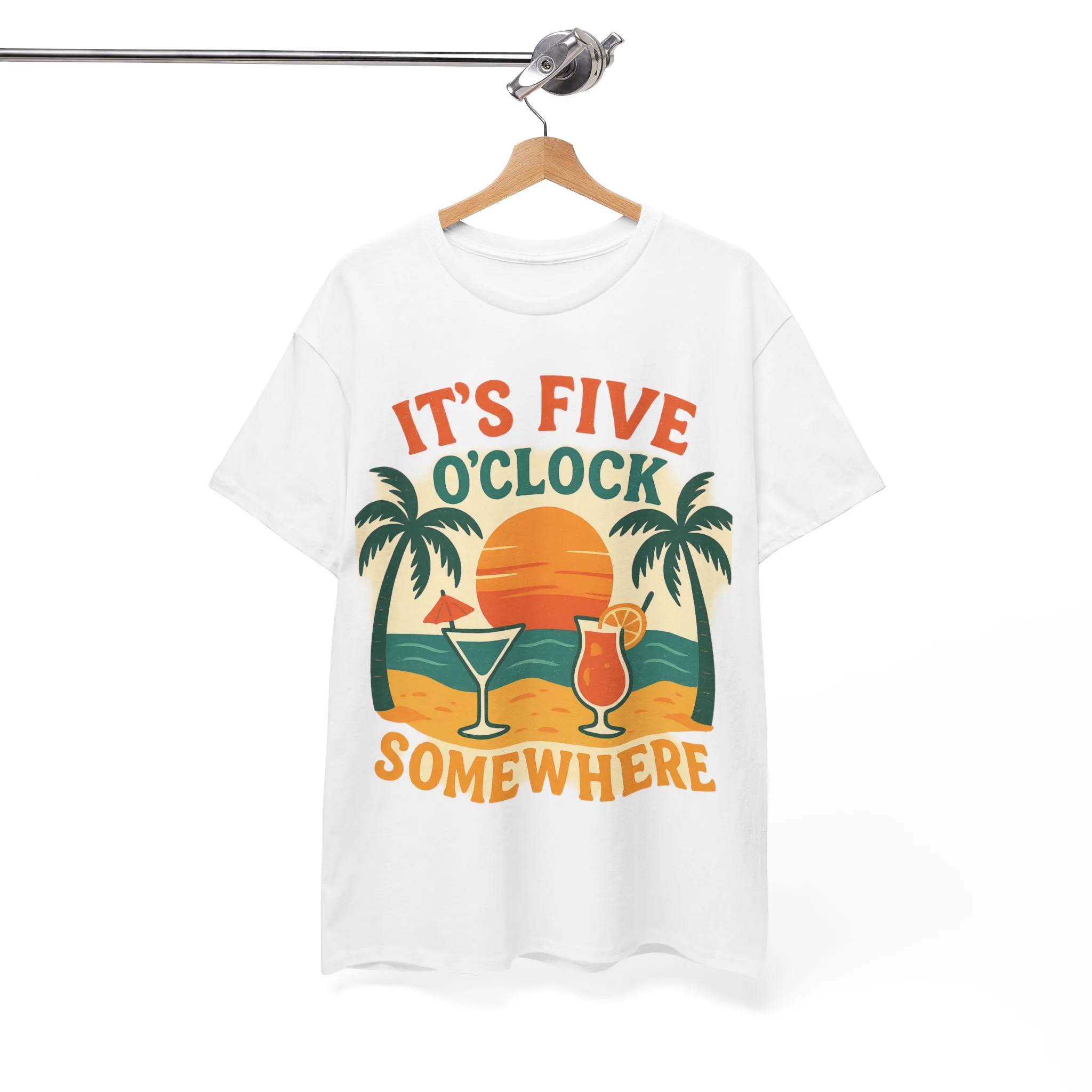 It's Five o'clock somewhere shirt, Vacation Outfits | Beach Garment | Summer Shirts - Image 11