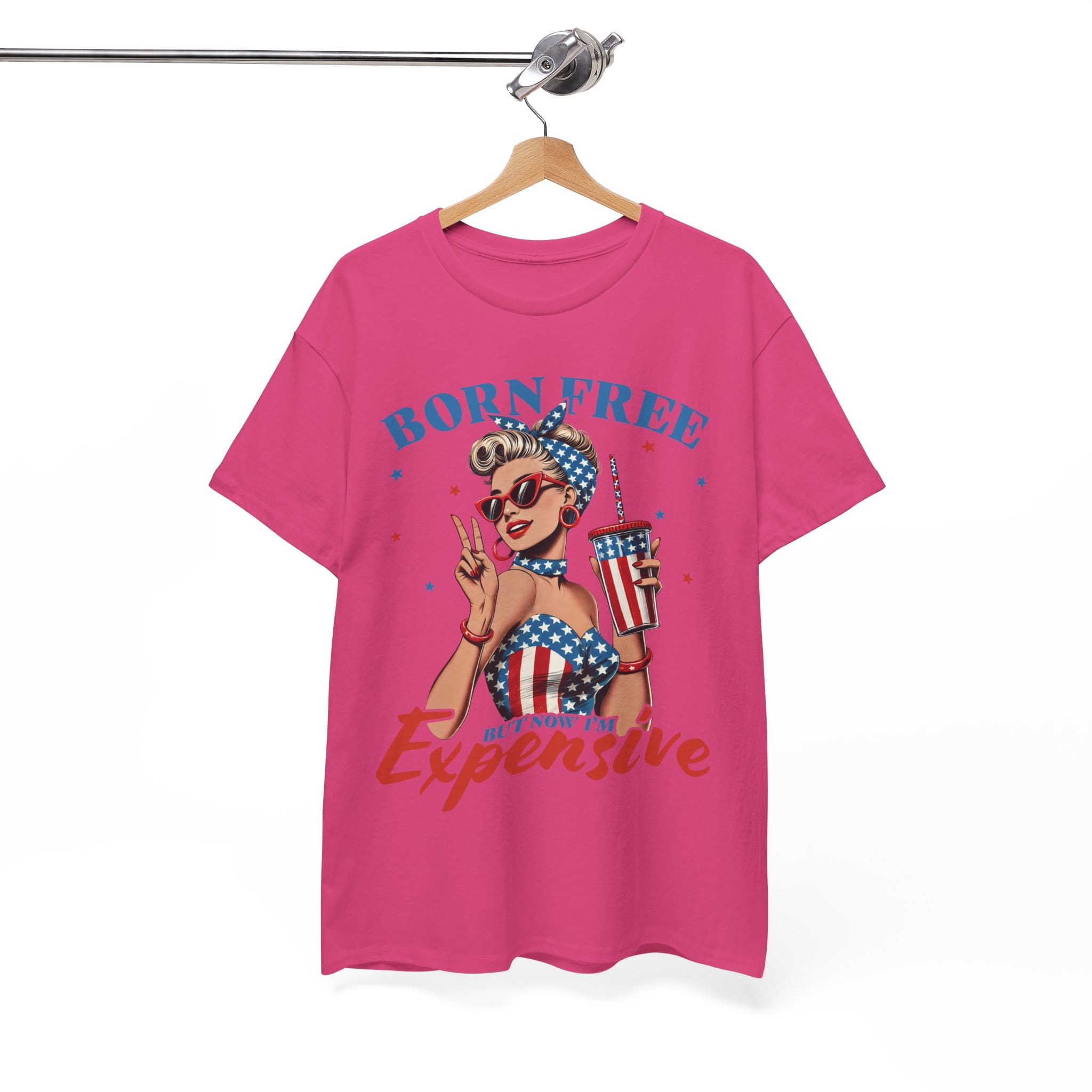 Born Free Graphic Tee - Vintage Style Unisex Cotton Shirt for Summer Celebrations, 4th of July, BBQs, and Everyday Wear - Image 13