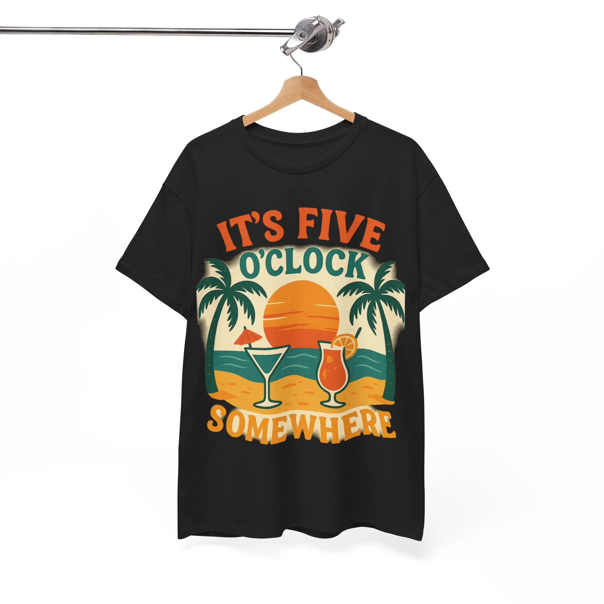 It's Five o'clock somewhere shirt, Vacation Outfits | Beach Garment | Summer Shirts - Image 2