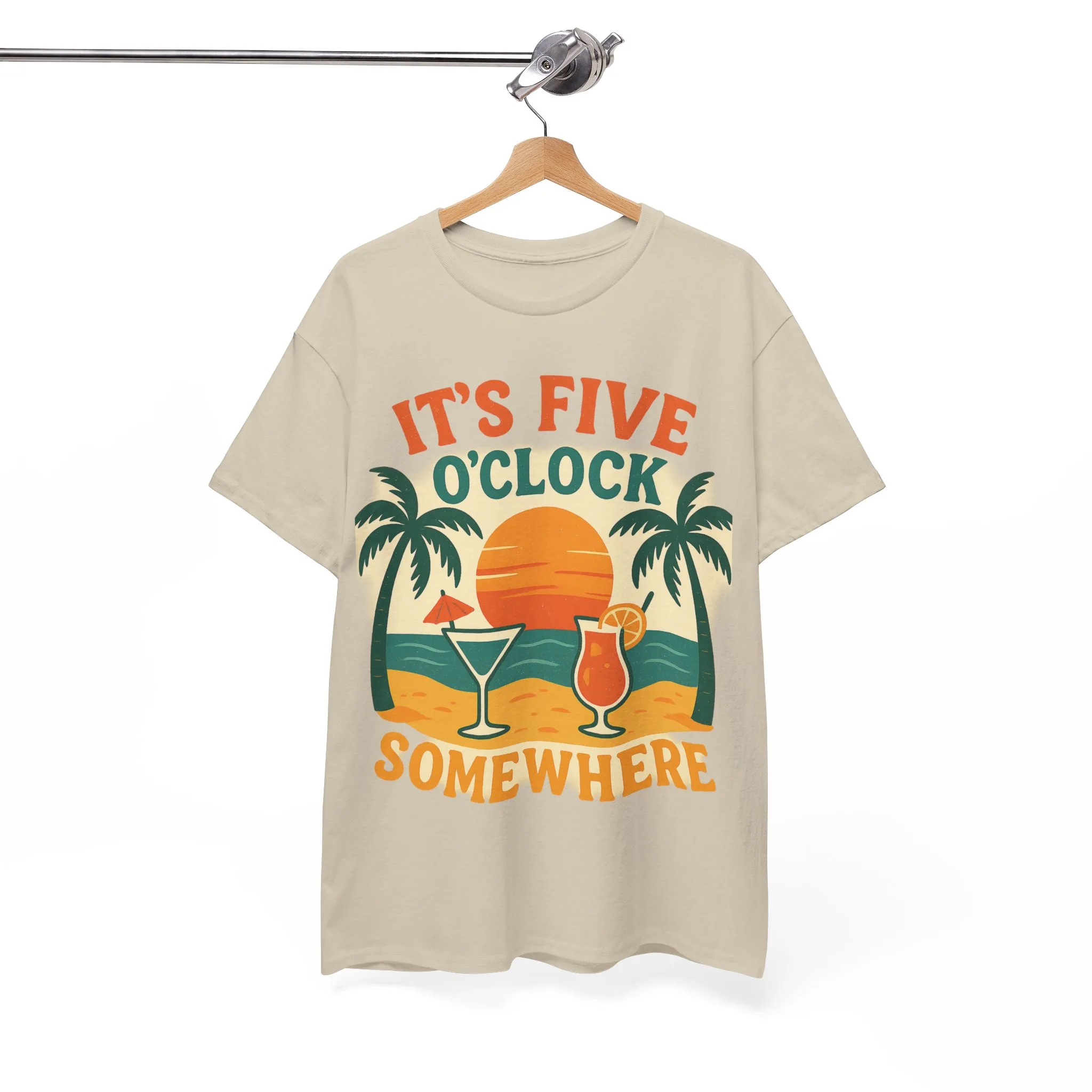 It's Five o'clock somewhere shirt, Vacation Outfits | Beach Garment | Summer Shirts - Image 3