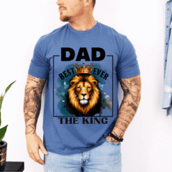 Best Ever Dad Unisex Heavy Cotton Tee, Dad the King Shirt, Father's Day Gift, Family Celebration Apparel, Casual Wear