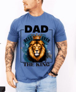 Best Ever Dad Unisex Heavy Cotton Tee, Dad the King Shirt, Father's Day Gift, Family Celebration Apparel, Casual Wear