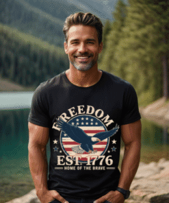 Vintage Freedom T-Shirt, Patriotic Apparel, Eagle Design, 4th of July, Americana Clothing, Unisex Graphic Tee, Gift for Veterans