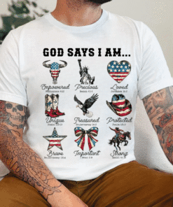 God Says I Am Shirt, Cowboy Shirt, Western Shirt, 4th Of July Shirt, Western Shirt, Patriotic Shirt, American Shirt, God Bless America Shirt, Awakened Patriot, Republican Shirt, Conservative Shirt,