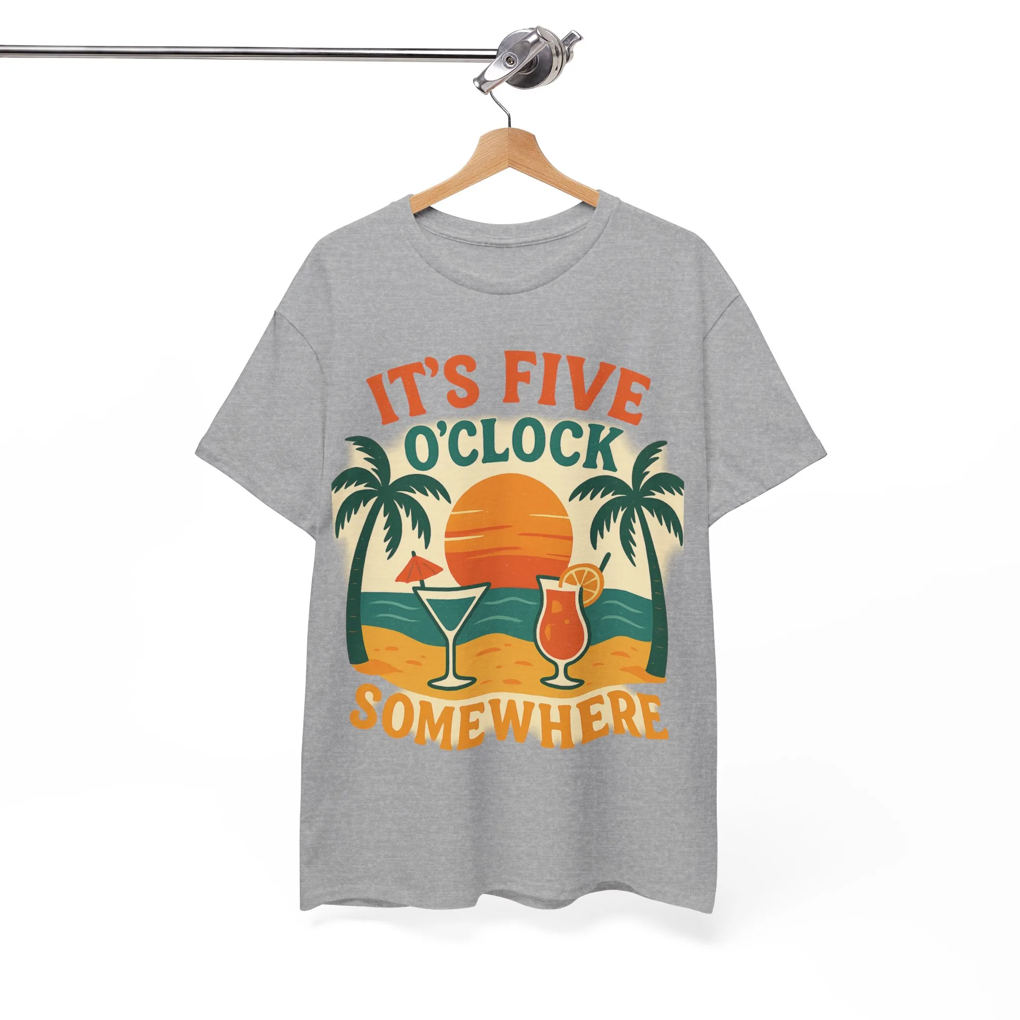 It's Five o'clock somewhere shirt, Vacation Outfits | Beach Garment | Summer Shirts - Image 4