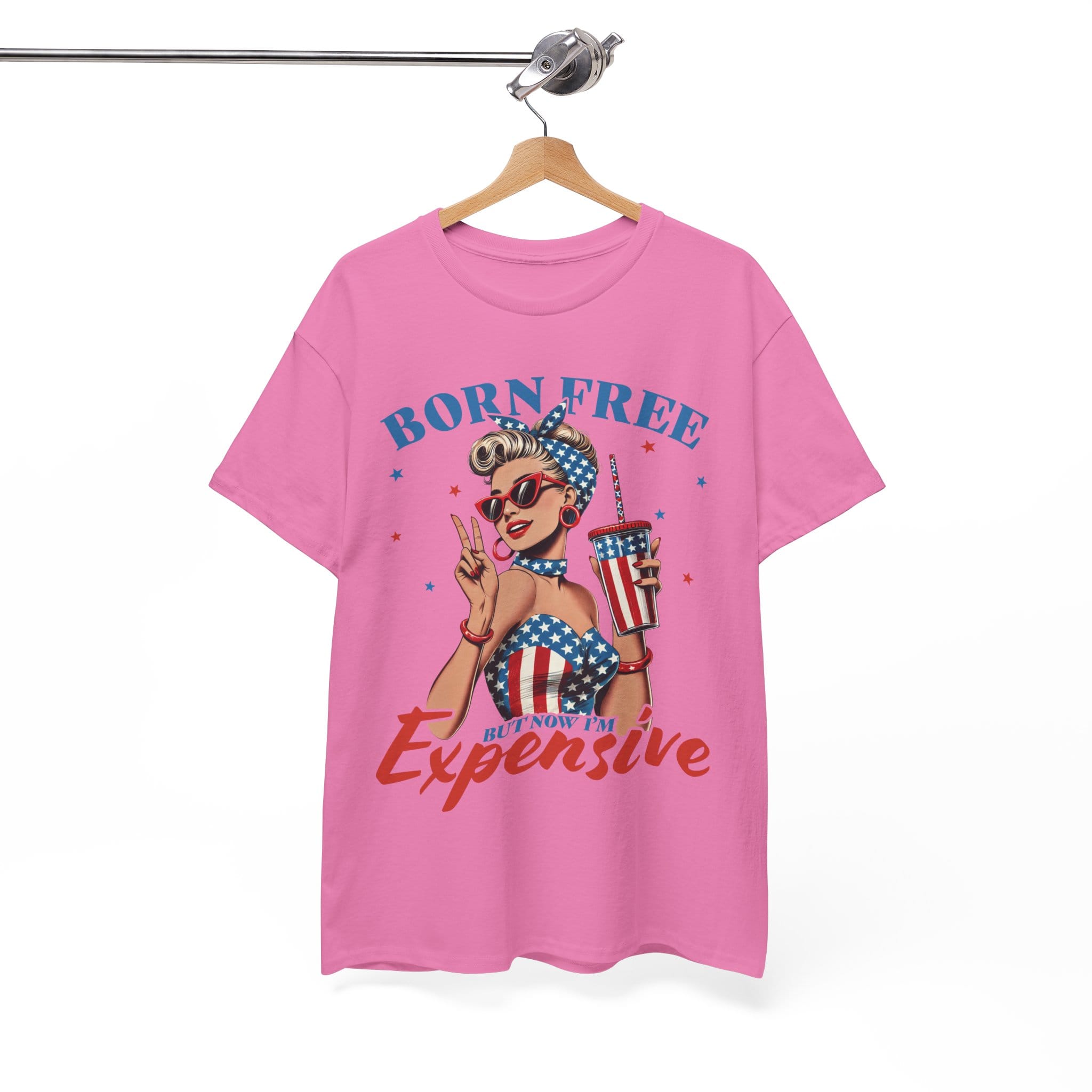 Born Free Graphic Tee - Vintage Style Unisex Cotton Shirt for Summer Celebrations, 4th of July, BBQs, and Everyday Wear - Image 11