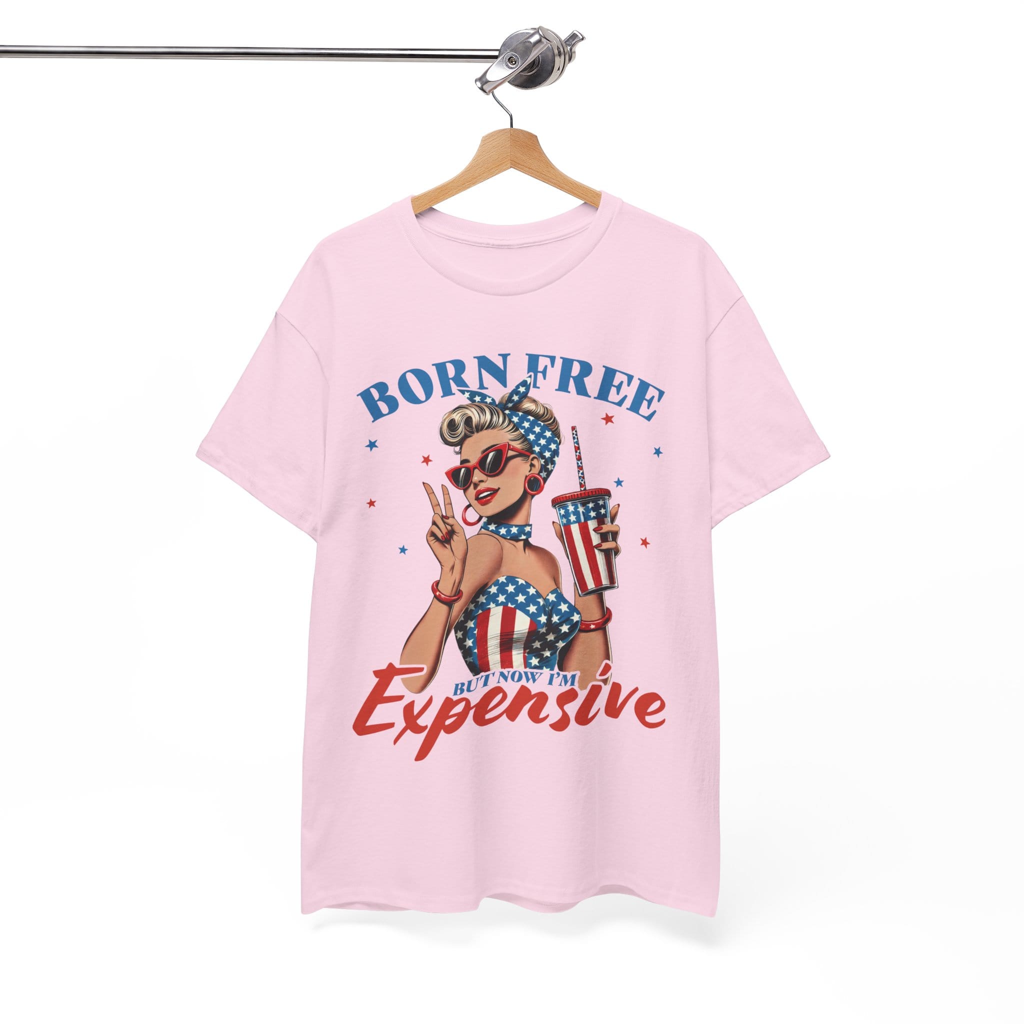 Born Free Graphic Tee - Vintage Style Unisex Cotton Shirt for Summer Celebrations, 4th of July, BBQs, and Everyday Wear - Image 10