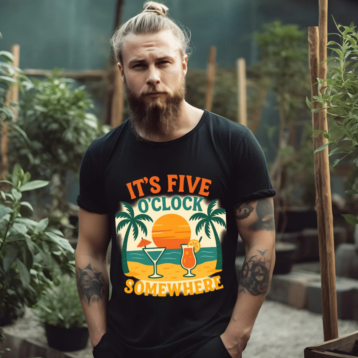 It's Five o'clock somewhere shirt, Vacation Outfits | Beach Garment | Summer Shirts
