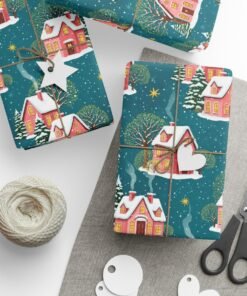 Holiday Cottage Christmas Wrapping Paper