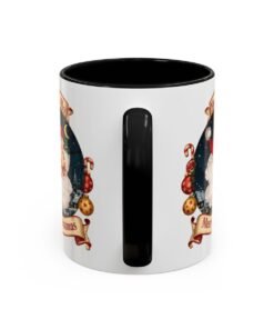 Alternative view of Vintage Santa Ho Ho Ho Merry Christmas Mug | Accent Coffee Mug