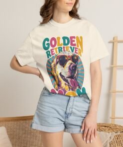 Golden Retriever Mom T-shirt | Retro Sunglasses Dog Graphic