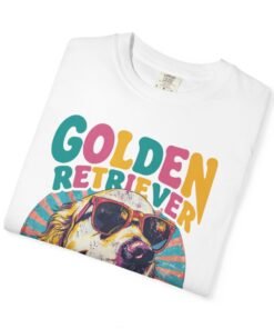 Alternative view of Golden Retriever Mom T-shirt | Retro Sunglasses Dog Graphic