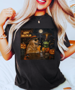 Halloween Bar Dogs T-Shirt | Haunted Pumpkin Cat Rat Moon Night