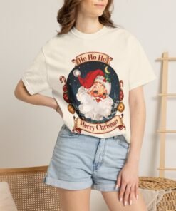 Vintage Santa Claus Merry Christmas T-shirt | Ho Ho Ho holiday design, Vintage Santa Tee, Retro Santa Claus Comfort Colors Shirt, Cute Santa Claus Xmas Tee