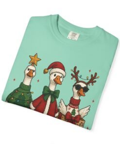 Alternative view of Just a Jolly Goose Christmas Tee, Funny Goose Shirt, Silly Goose Girly Christmas Shirt, Christmas Shirt
