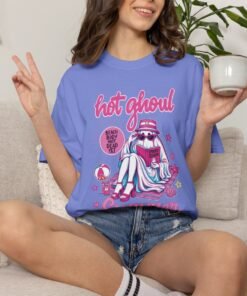 Hot Ghoul Summer T-shirt | Retro Vampire Beach Illustration