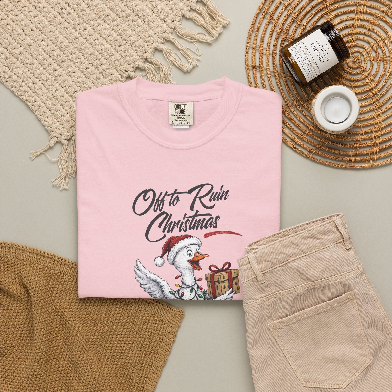 Christmas Goose Scooter T-Shirt — "Out to Ruin Christmas" Holiday Tee - Image 8