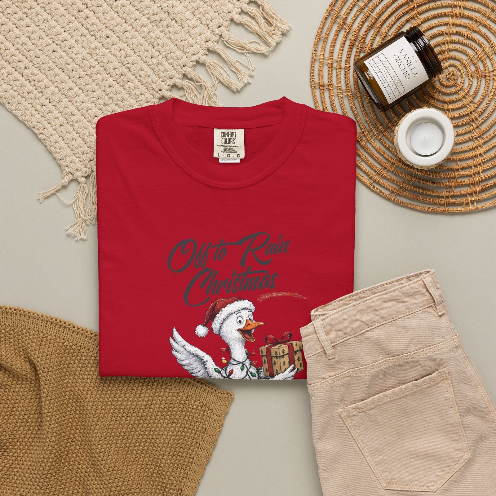 Christmas Goose Scooter T-Shirt — "Out to Ruin Christmas" Holiday Tee - Image 10