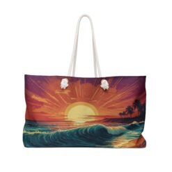 Sunset Surf Weekender Bag — Tropical Beach Travel Tote