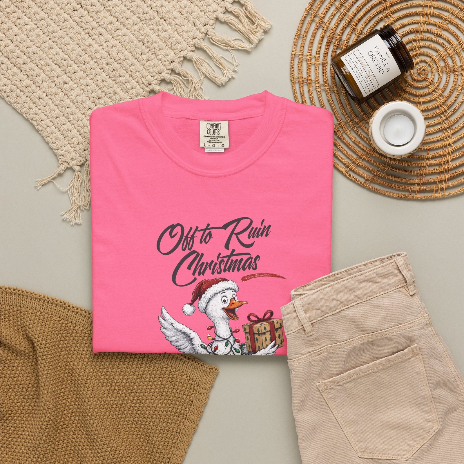 Christmas Goose Scooter T-Shirt — "Out to Ruin Christmas" Holiday Tee - Image 9
