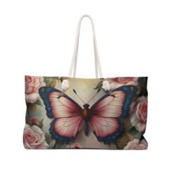 Butterfly Rose Weekender Bag — Floral Travel Tote